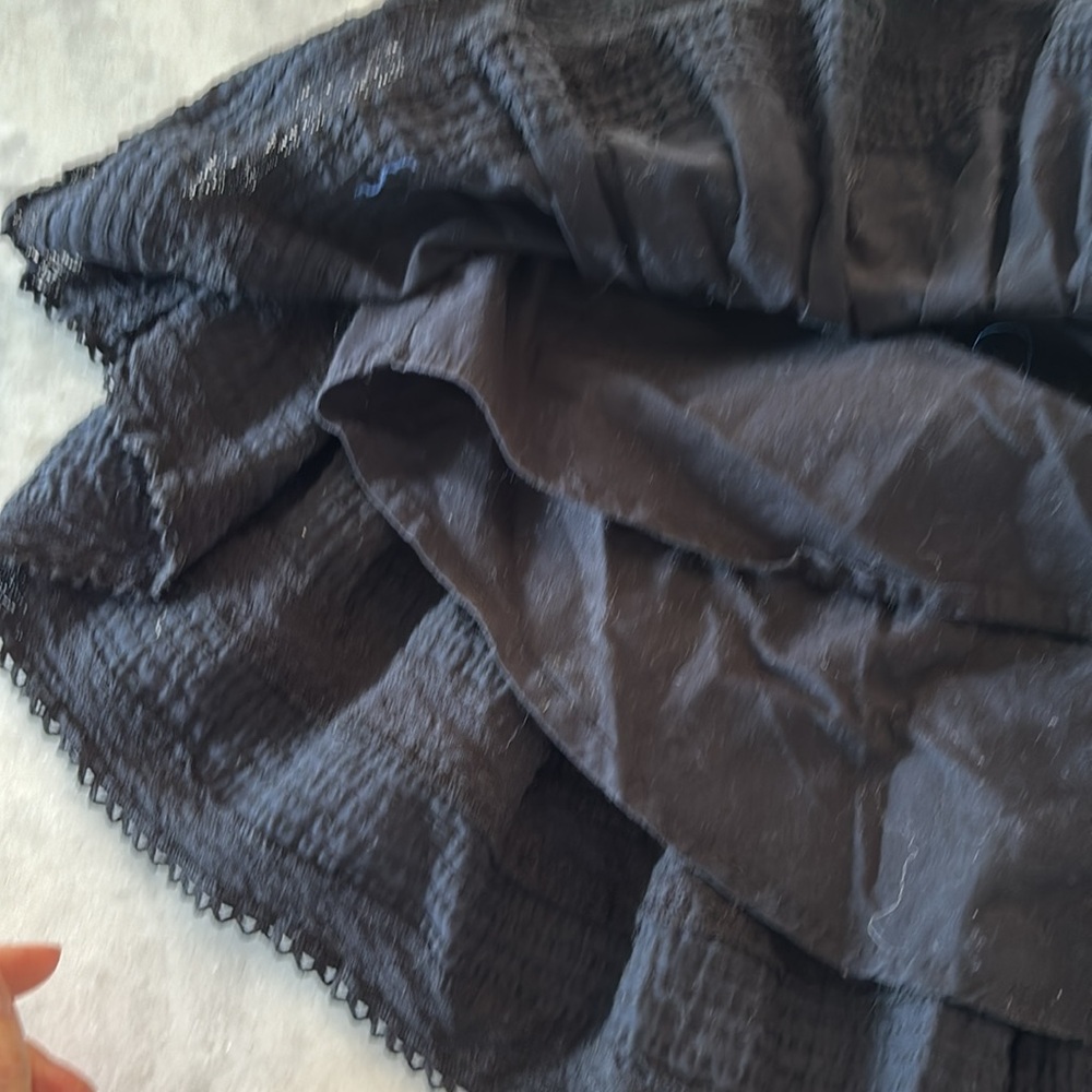 LoveShackFancy Black Ruffle Mini Skirt - Picture 4 of 5